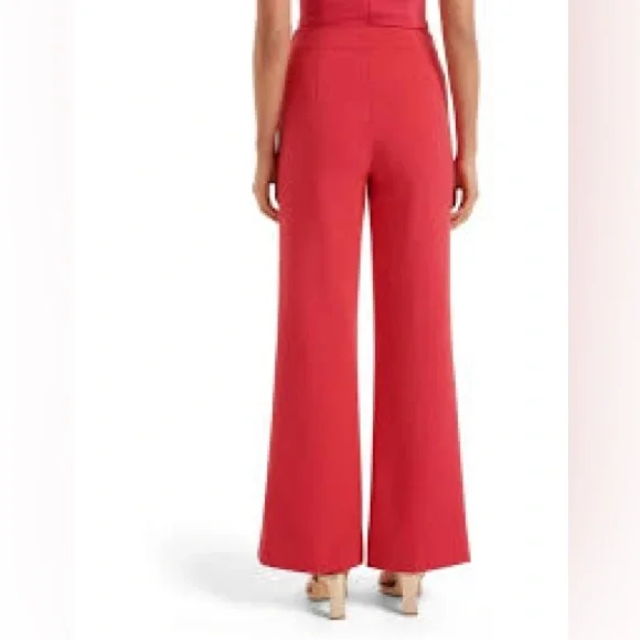 Megan Button Wide Leg Pant In Raspberry Pink - Picture 5 of 6